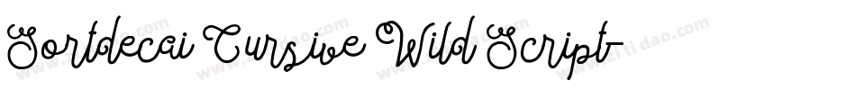 Sortdecai Cursive Wild Script字体转换